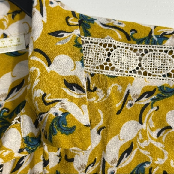 Maeve Janie Flounced Peasant Blouse, sz. 0, rabbit print, boho, cottagecore - Picture 6 of 13